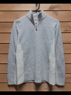 Meister Merino Wool Quarter Zip Mock Neck Sweater Size L